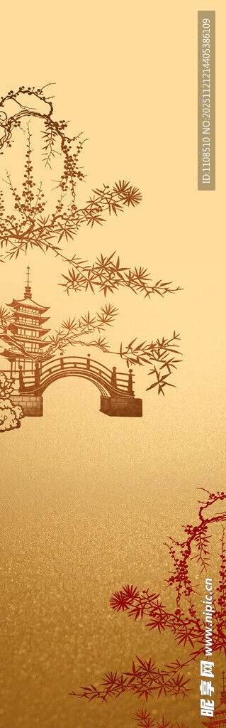 中式古典山水花鸟装饰画