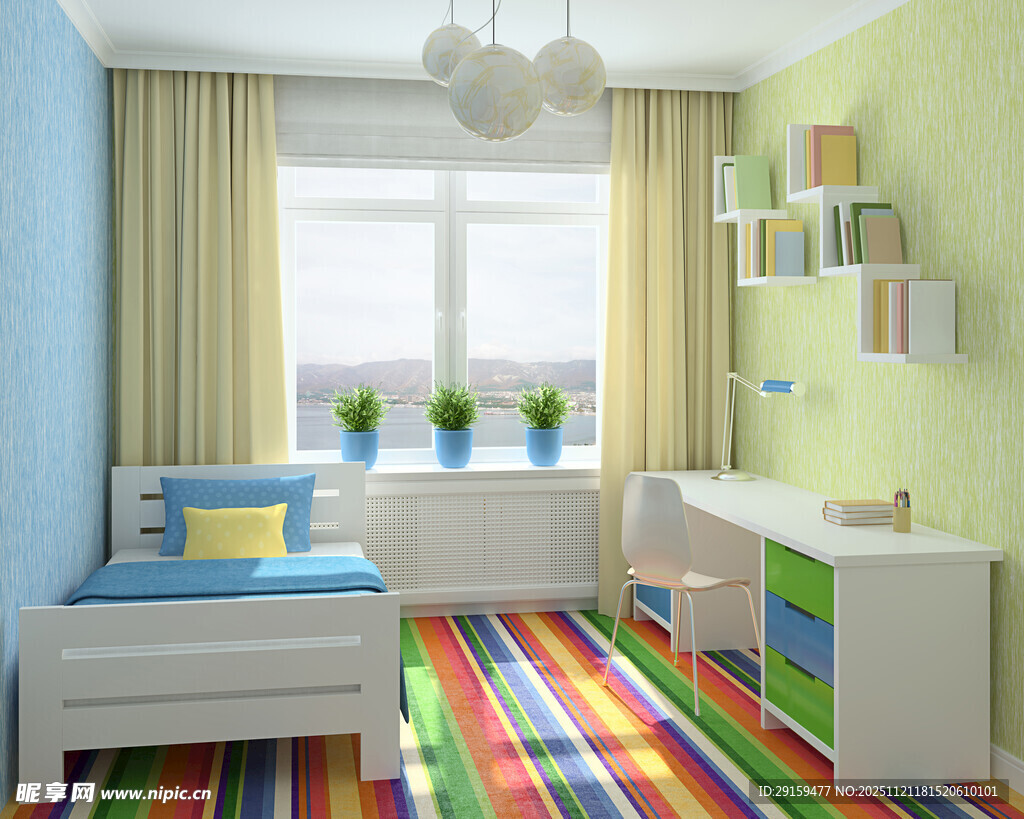 多彩儿童房温馨梦幻空间