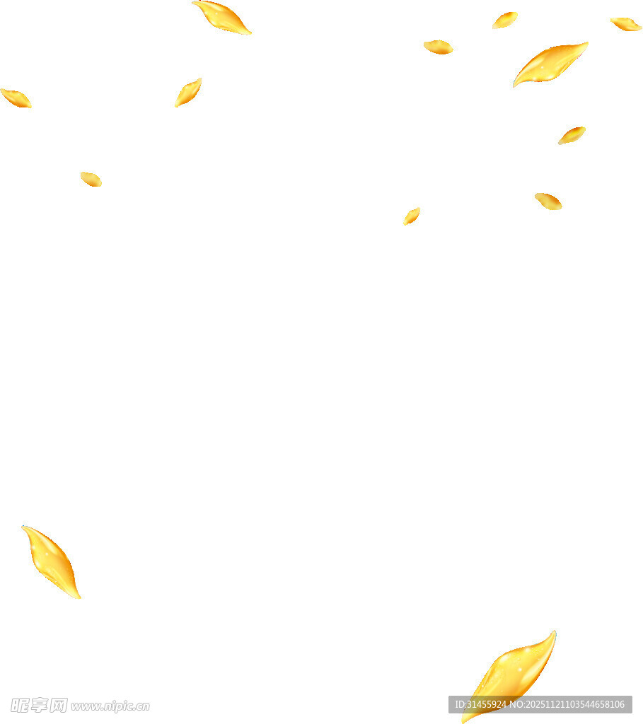 飘落的金色叶片