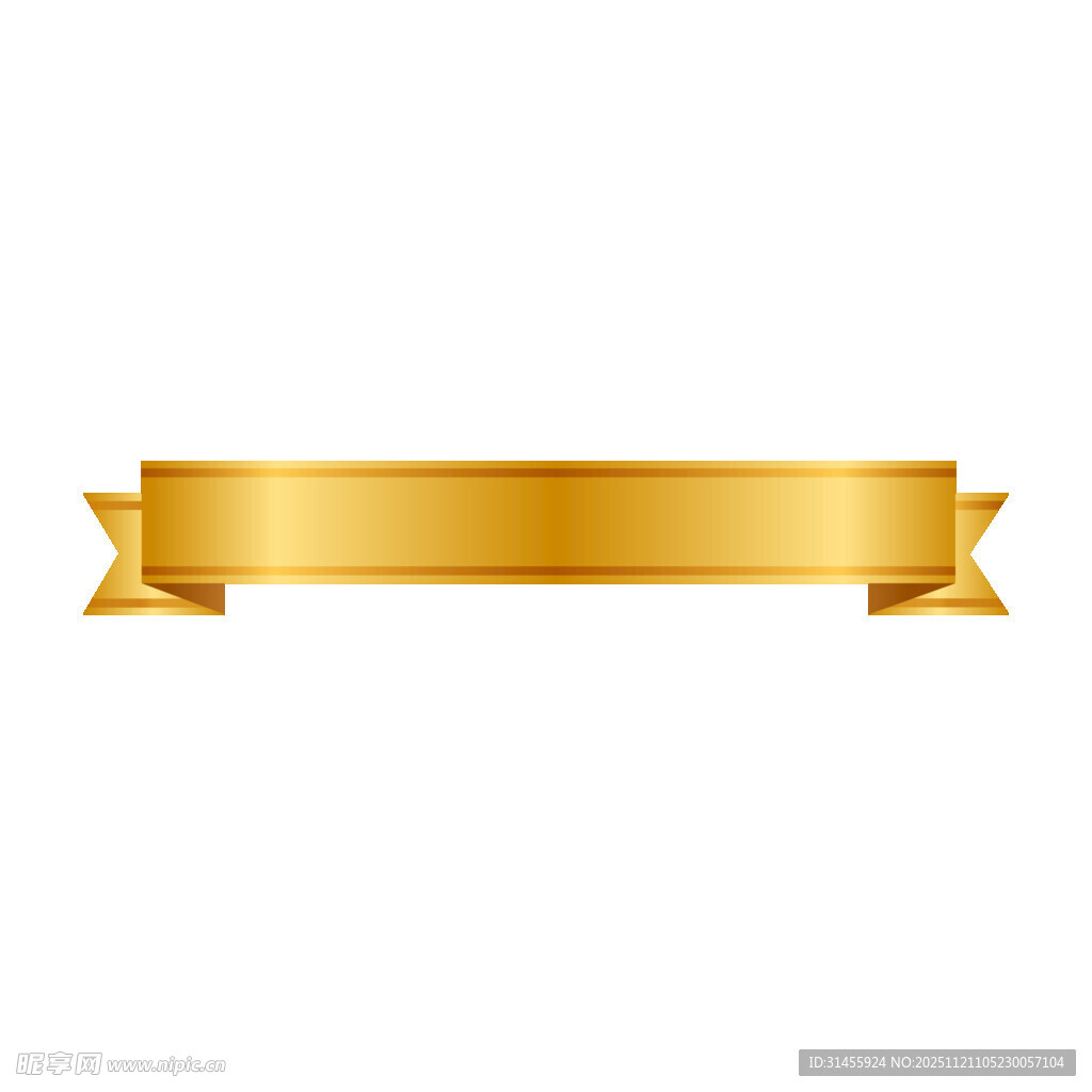 金色优雅横幅装饰元素
