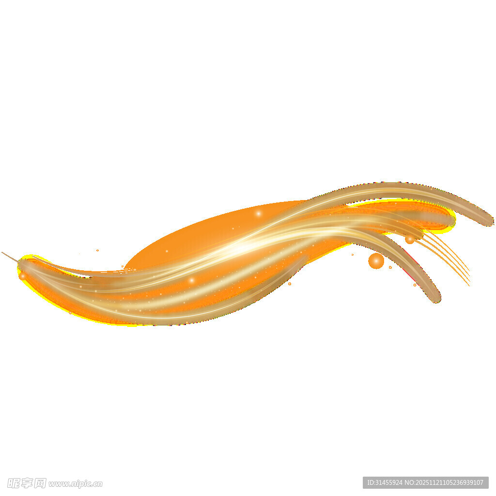 橙色动感波浪线条图案