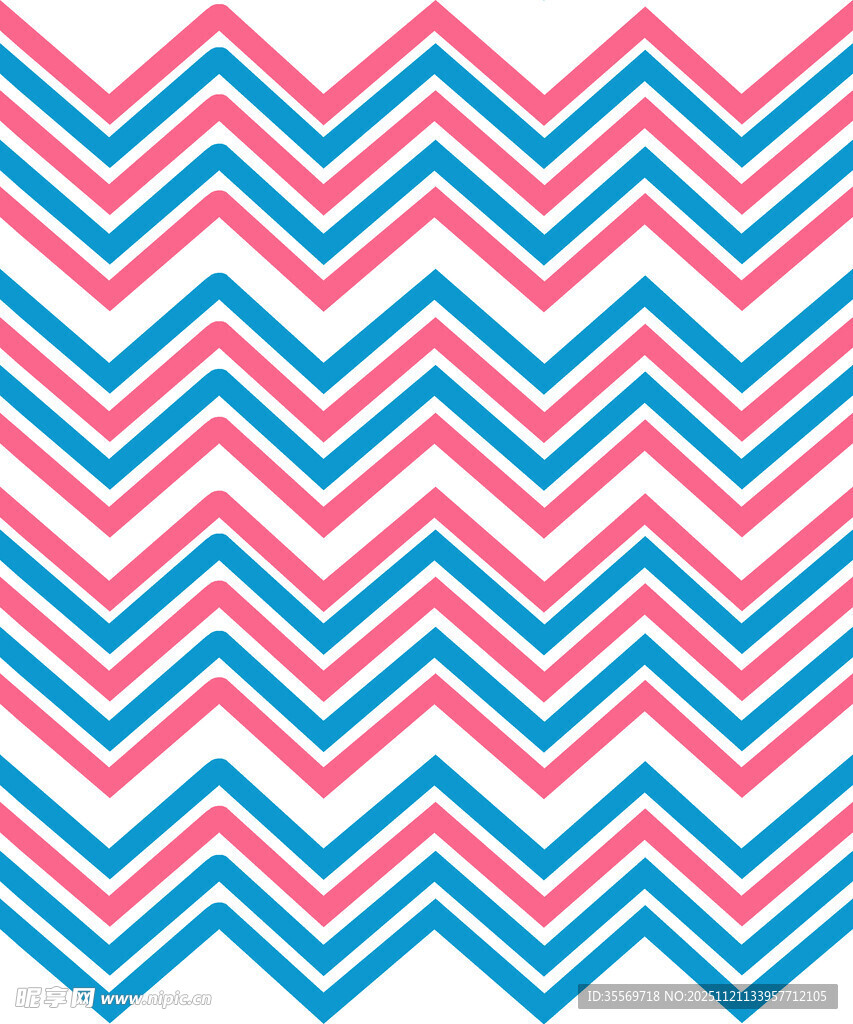 红蓝锯齿形几何图案背景