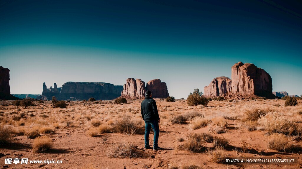 沙漠中独行的探索者