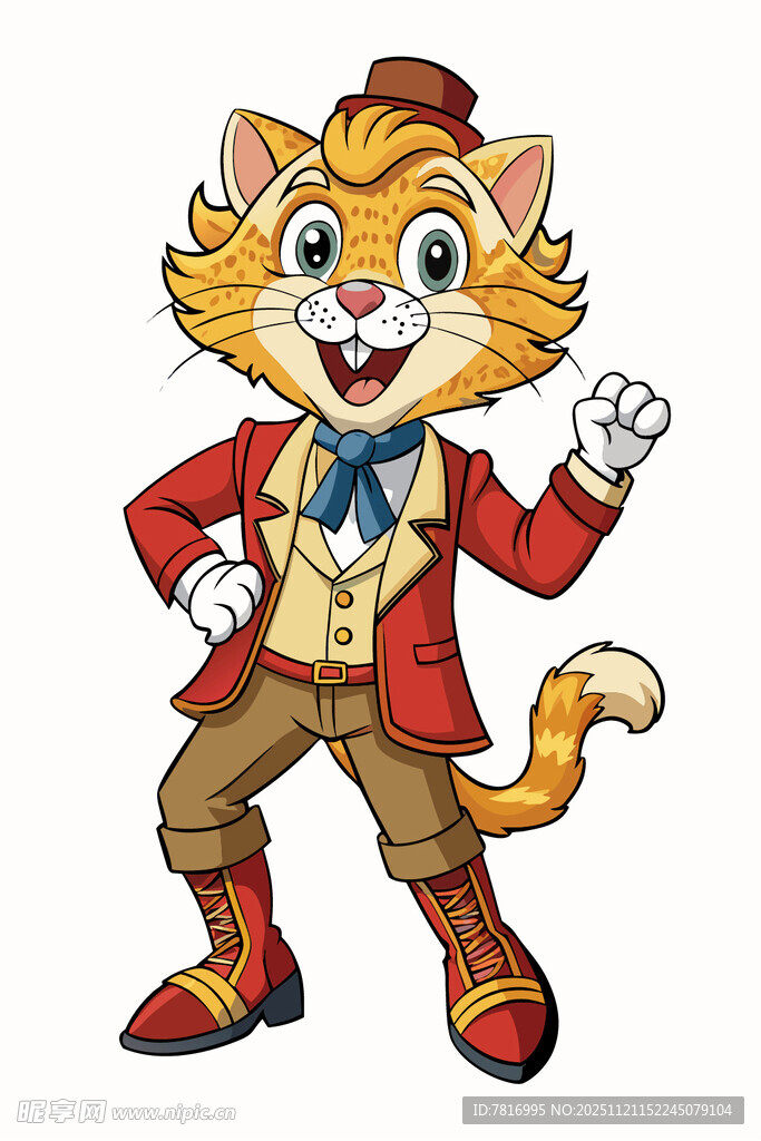 穿西装的俏皮猫咪