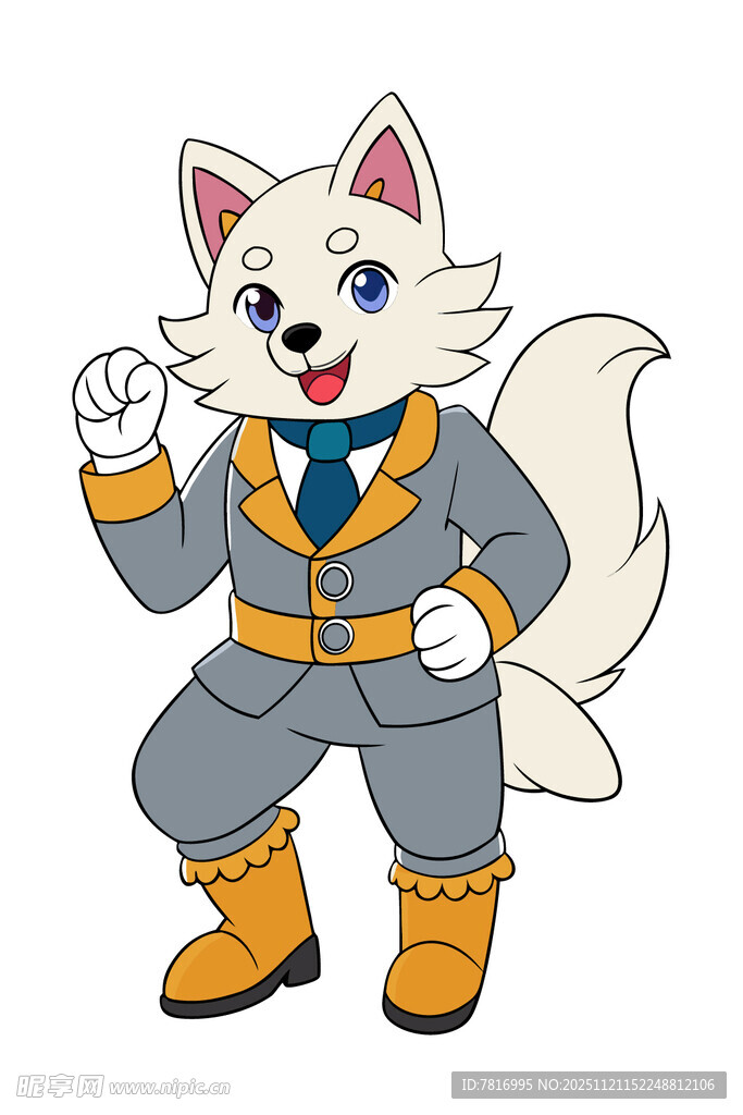 猫咪宇航员形象插画