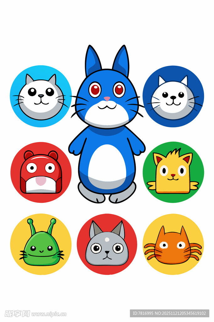 可爱卡通动物头像集合