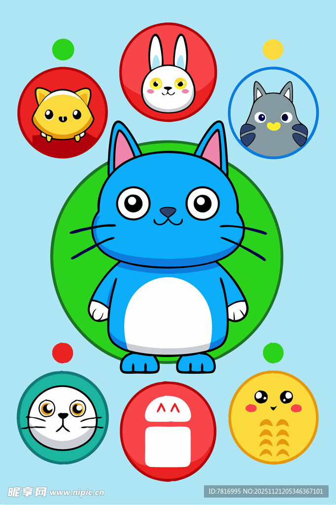 可爱卡通动物角色大集合