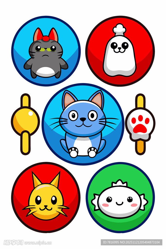 可爱动漫角色图标集合