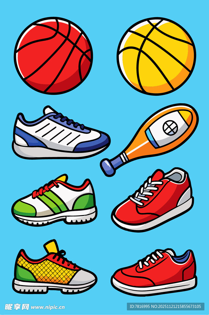 运动球类与鞋类集合