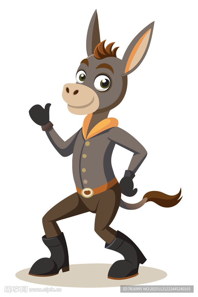 跳舞的卡通驴子