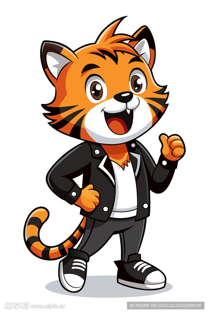 时尚酷炫的卡通老虎形象