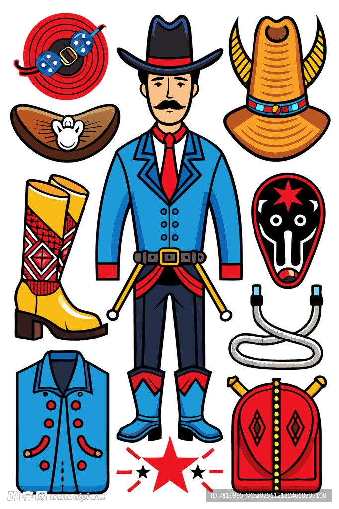 西部牛仔服饰及配饰集合