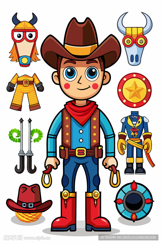 西部牛仔与多样西部元素