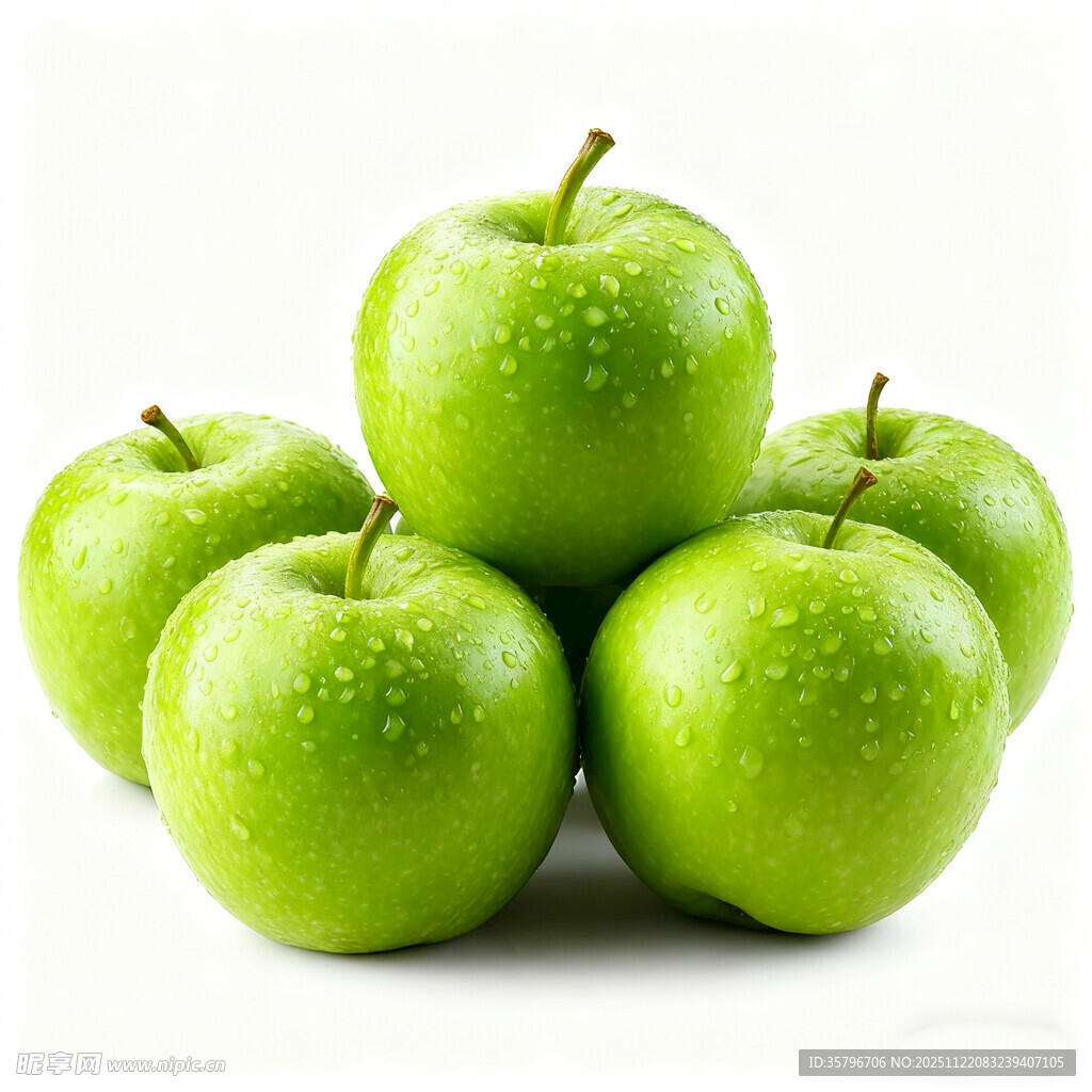 青苹果堆叠展示