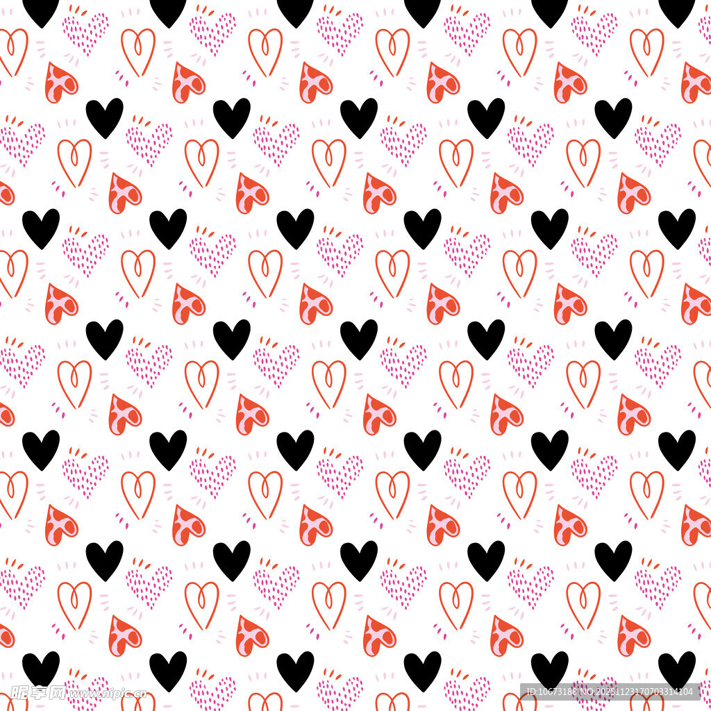 爱心蝴蝶结图案背景