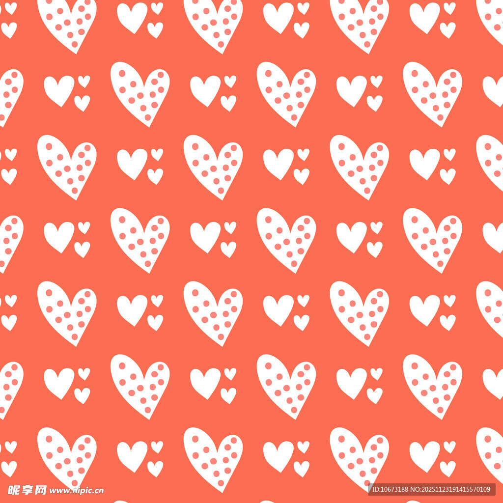 红色爱心图案背景纹理