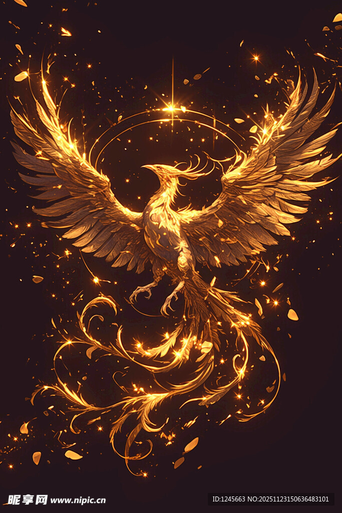 金色凤凰背景