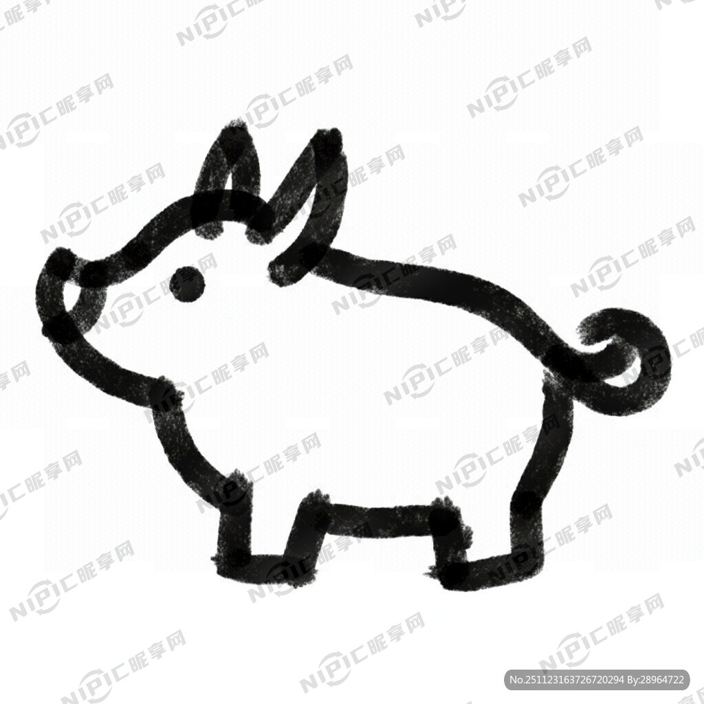 简笔画 卡通獬豸