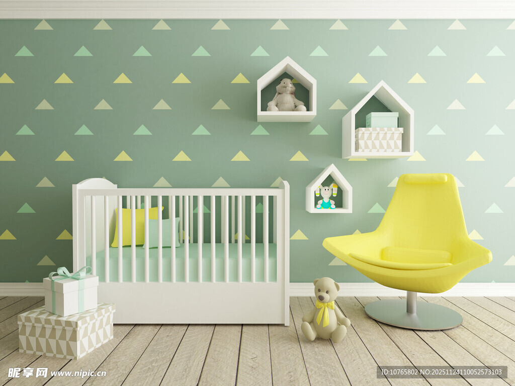 清新风婴儿房布置