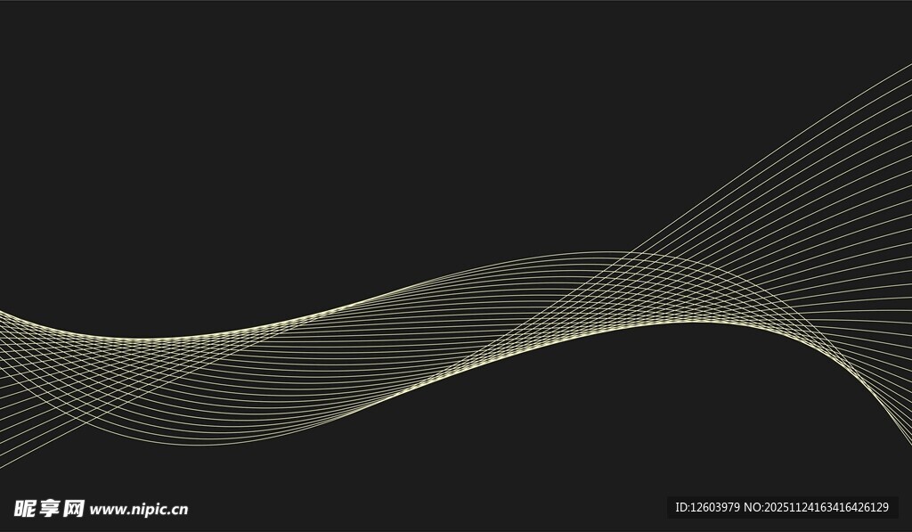 黑色背景的线条波浪图案