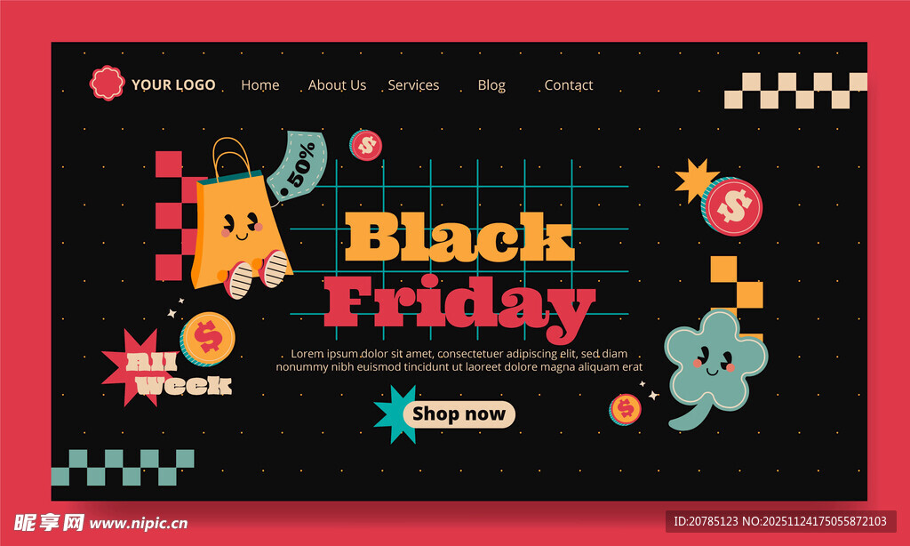 黑色星期五促销主题画面