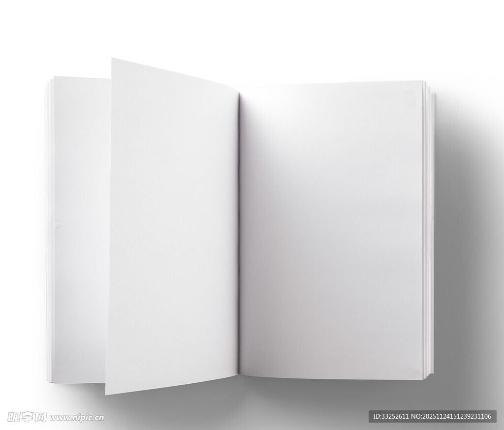 空白翻开的书籍