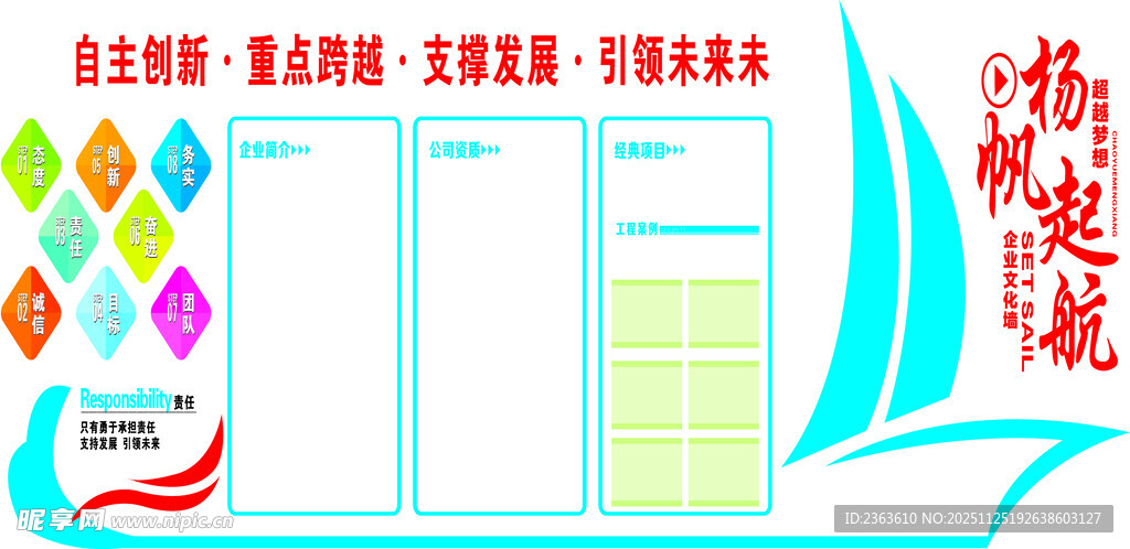 扬帆起航宣传栏
