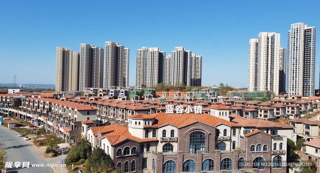 株洲蓝谷小镇小区航拍