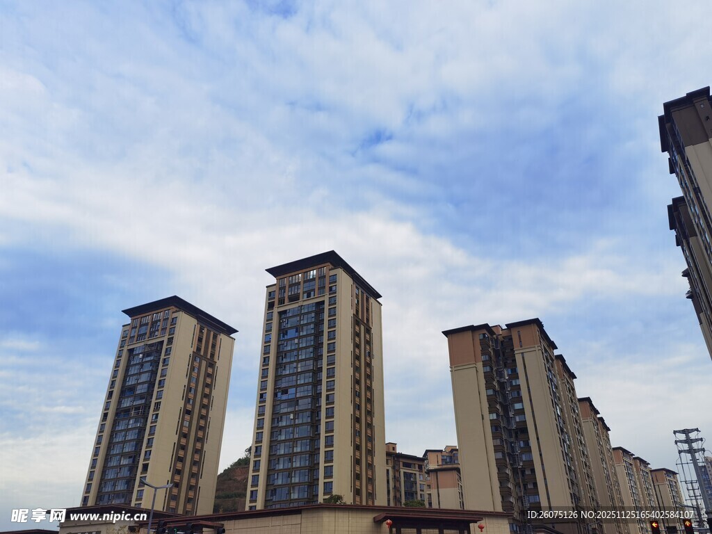 城市高楼林立的天际线