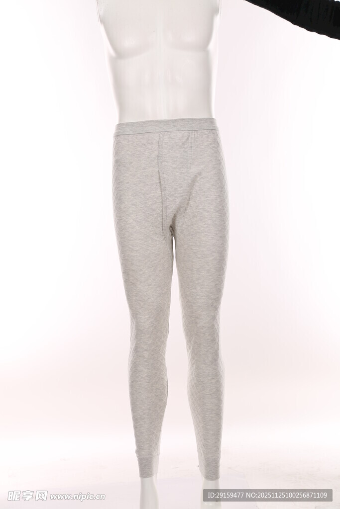 男士浅灰色紧身打底裤展示