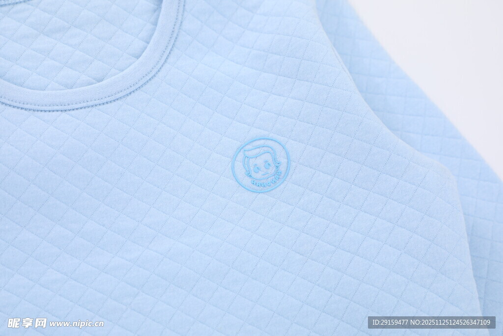 浅蓝色婴儿背心细节图