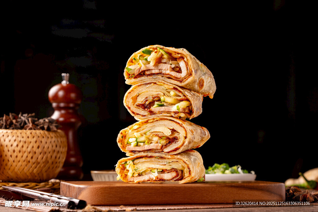美味叠层卷饼
