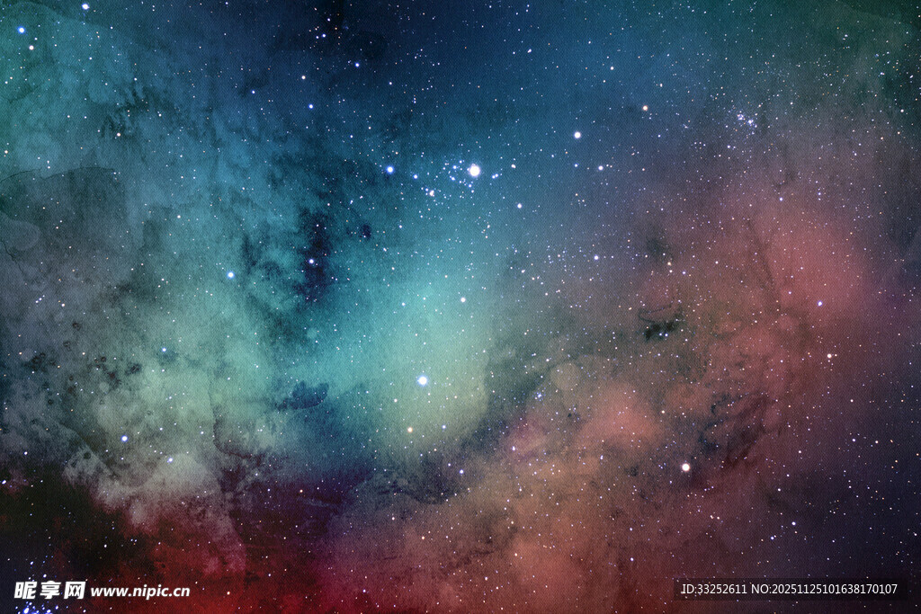 梦幻绚丽的深邃星空