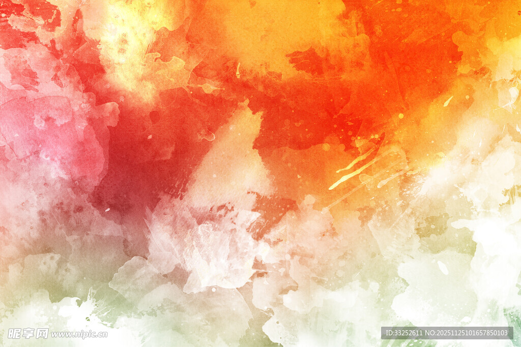 梦幻多彩水彩背景图