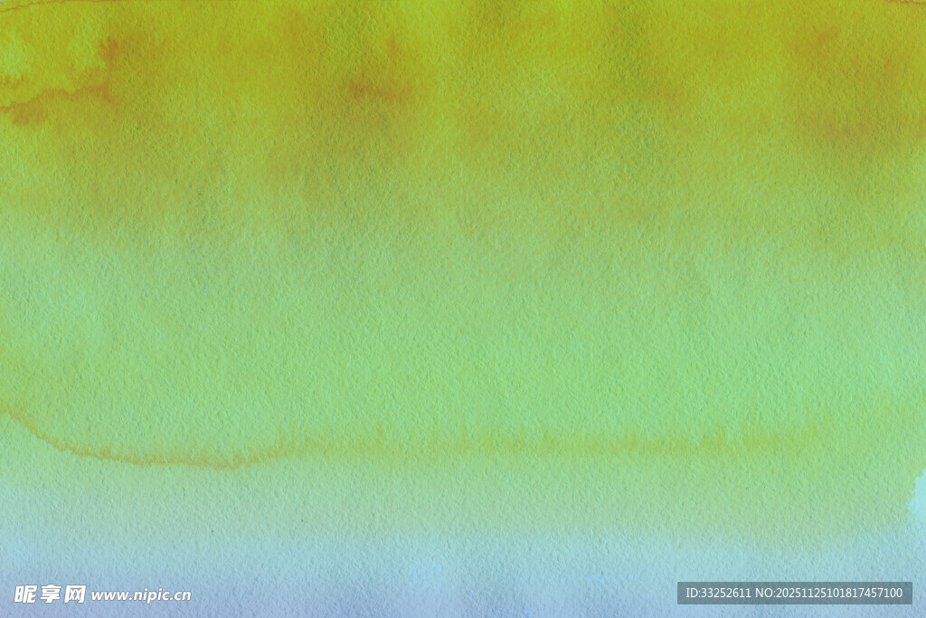 渐变黄绿水彩背景纹理