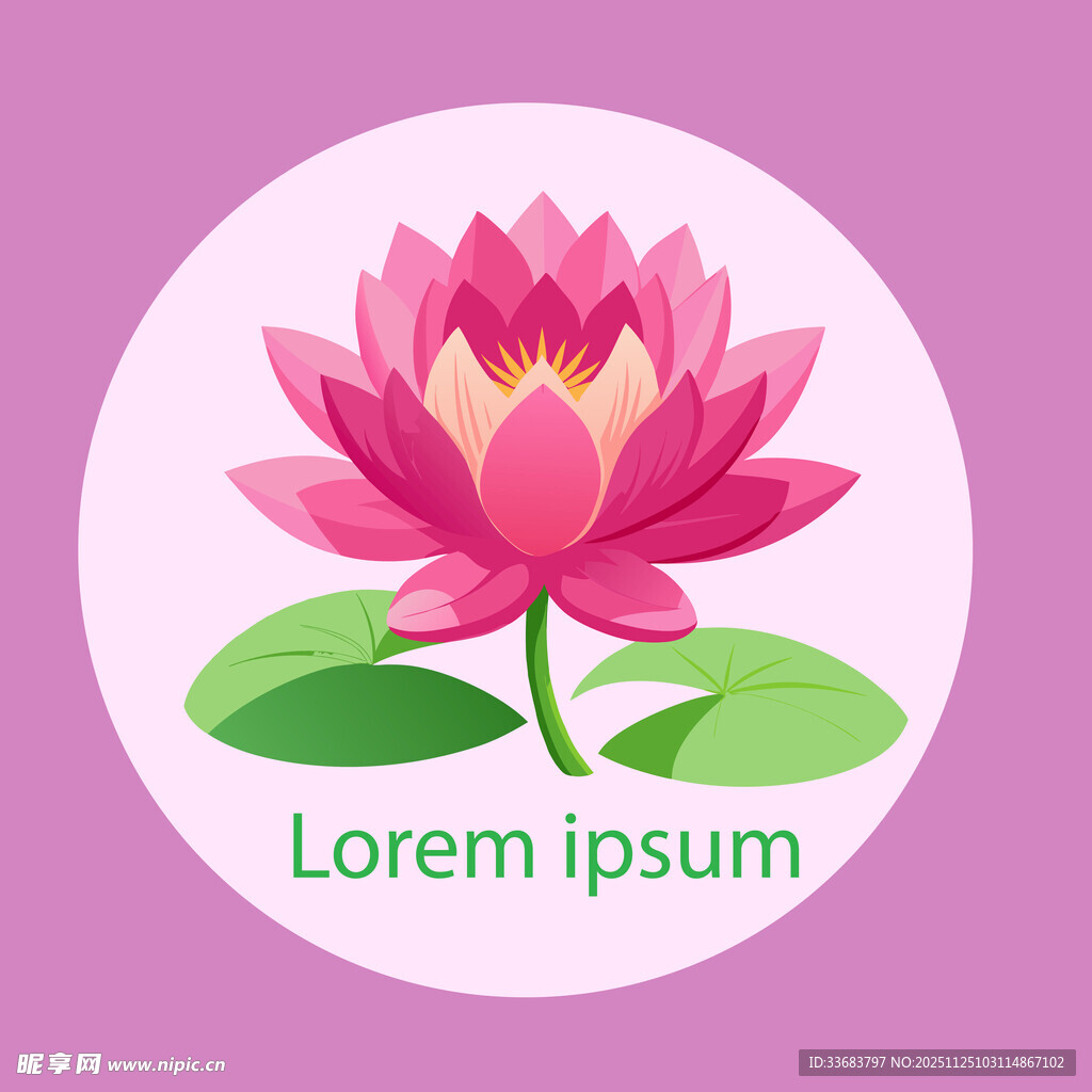 粉色莲花图案