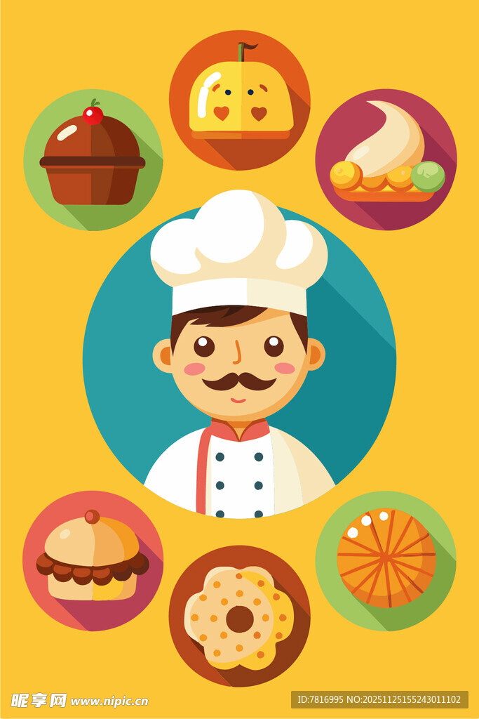 厨师与多样美食