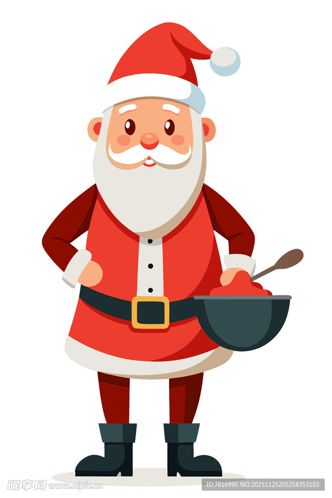 烹饪的圣诞老人