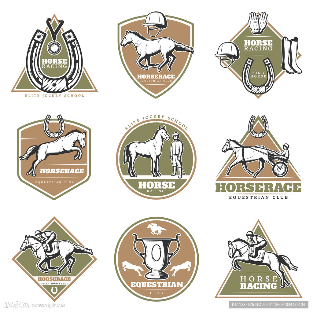 动物主题复古风标志设计