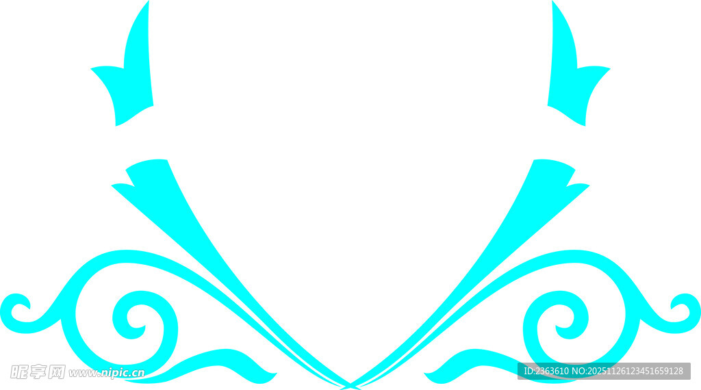 蓝绿色花纹图案