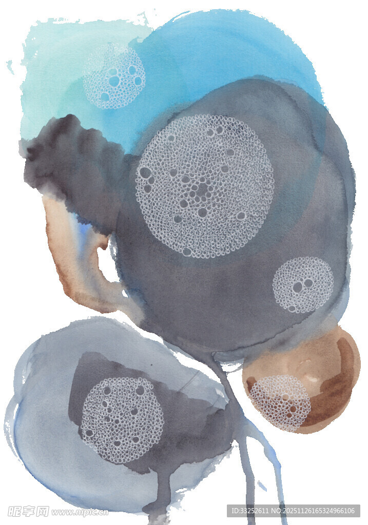 抽象水彩艺术图案