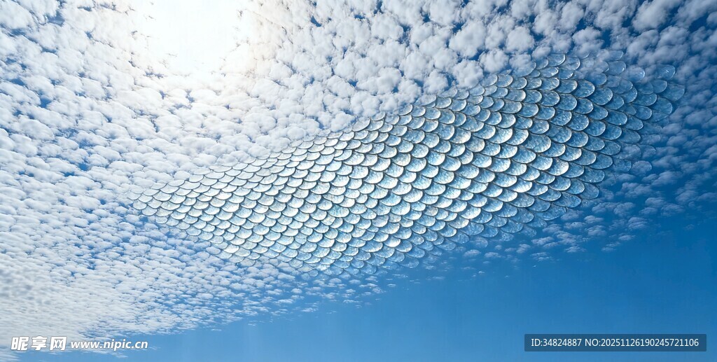 晴朗天空中的美丽云景