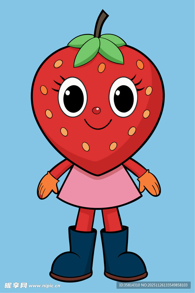 可爱草莓卡通形象