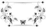 花卉蝴蝶边框
