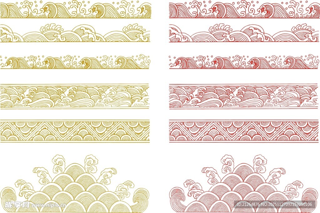 复古花纹边框图案集合