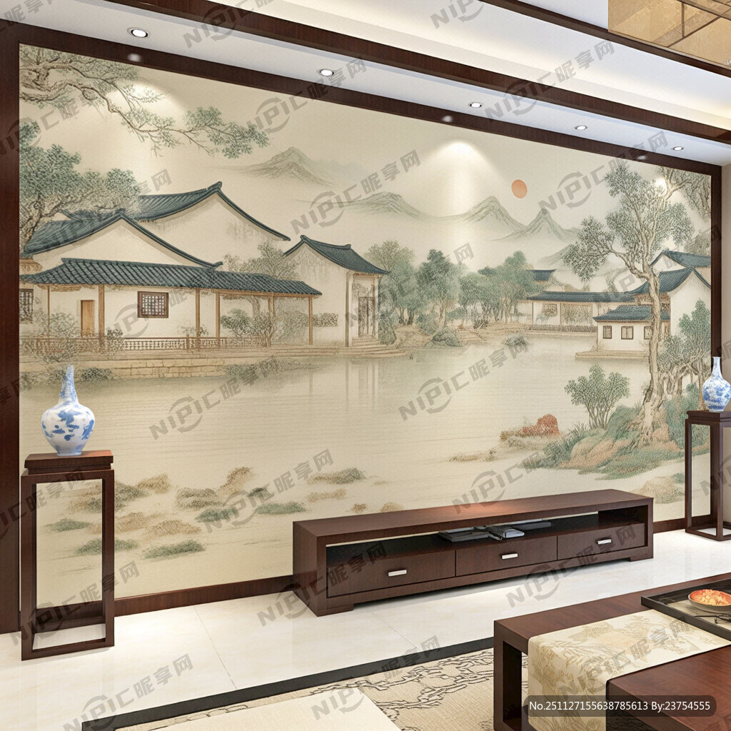 中国风耕读文化墙