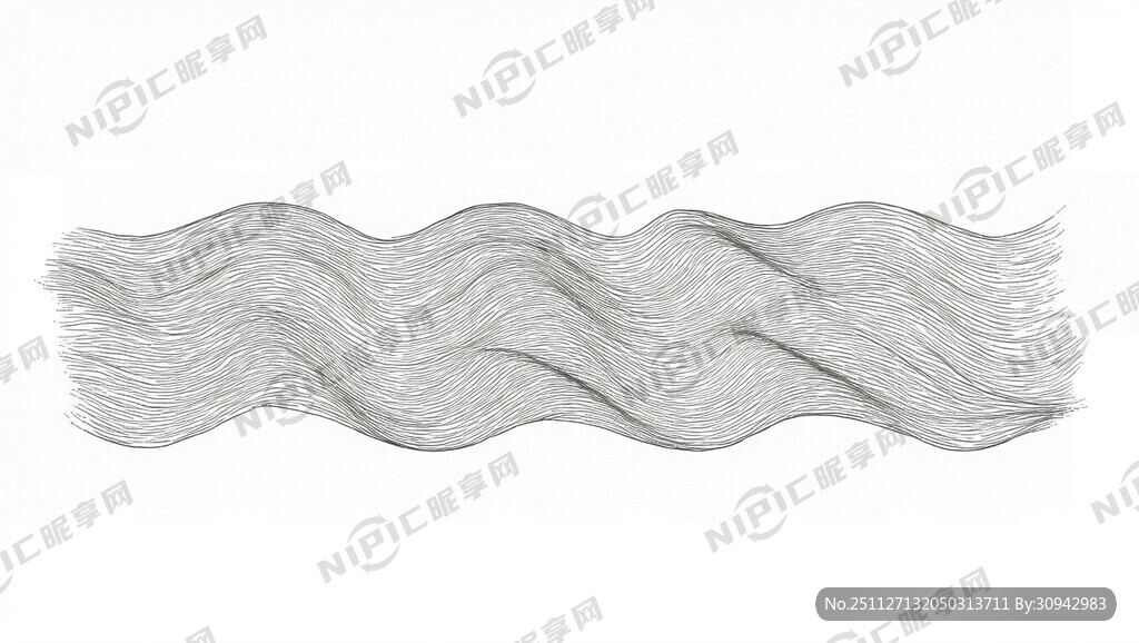波浪底纹 手绘