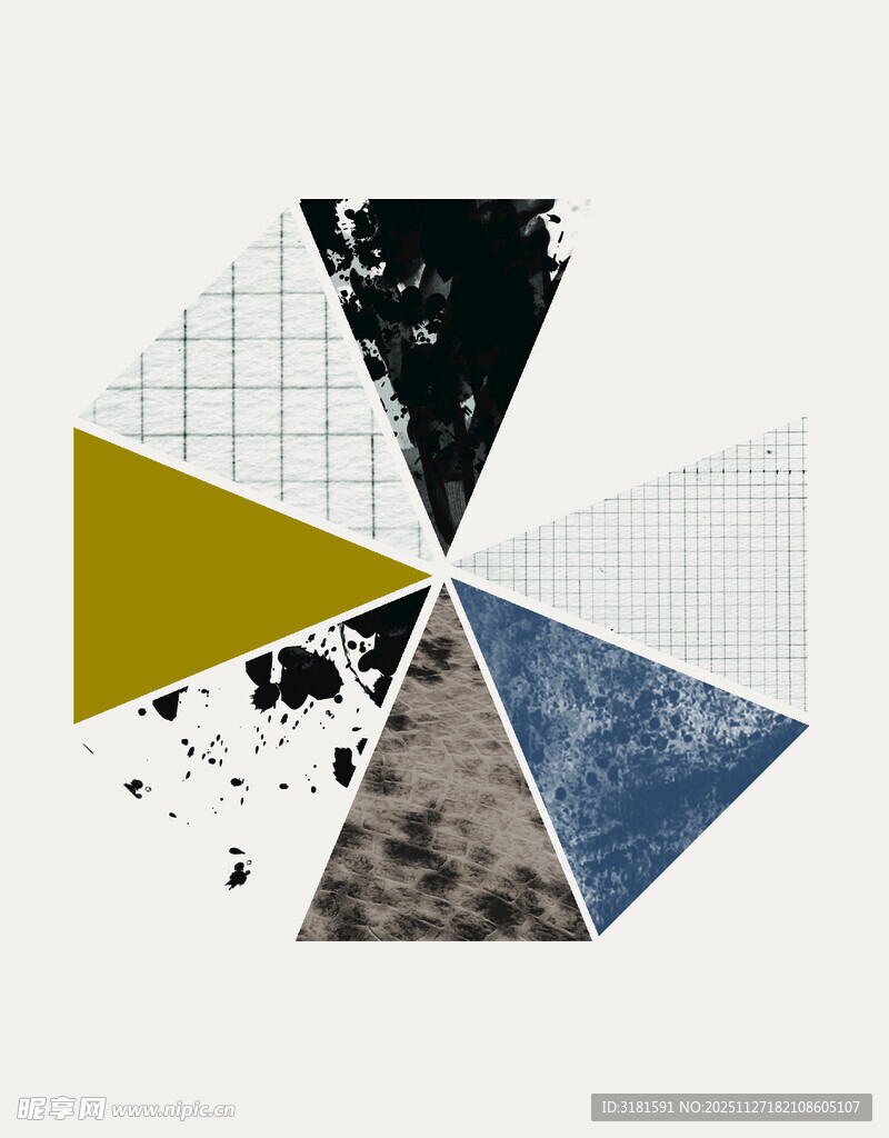几何拼接抽象艺术图片