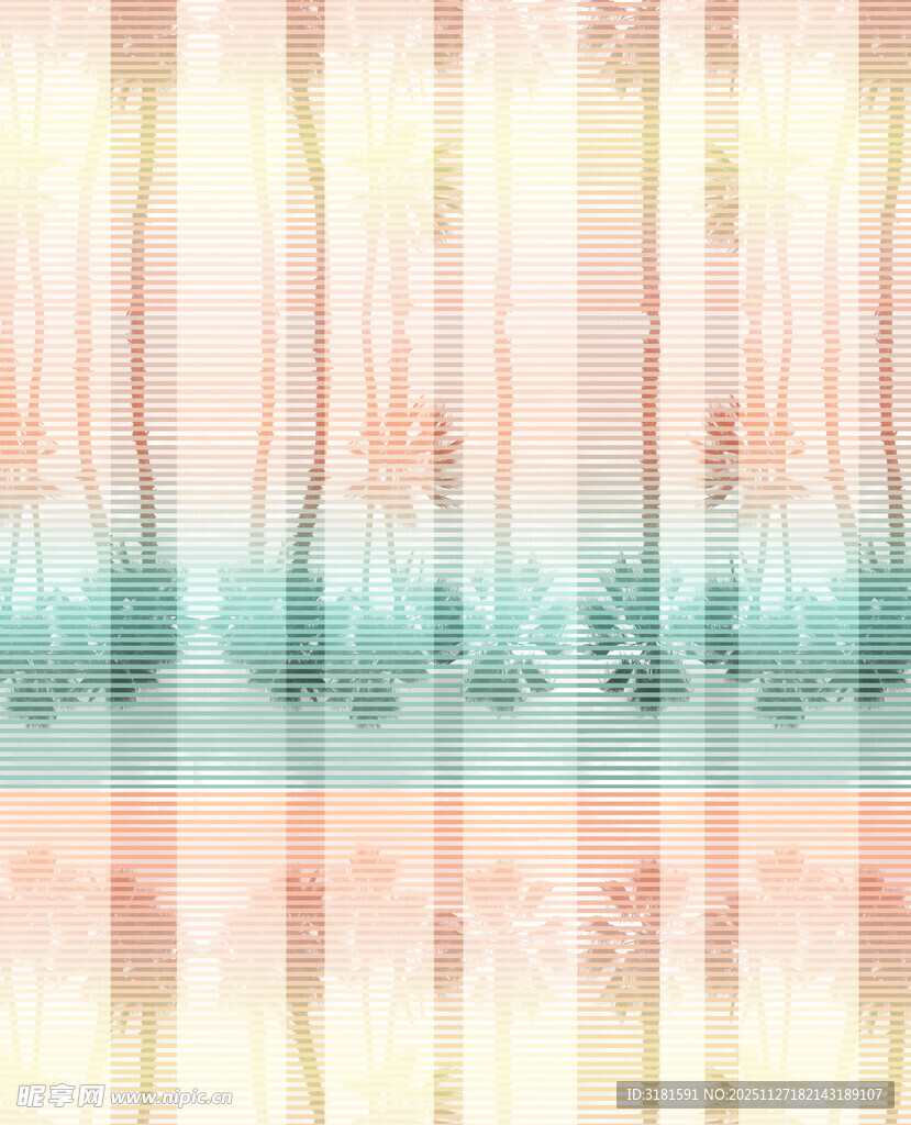 梦幻花卉渐变纹理图案