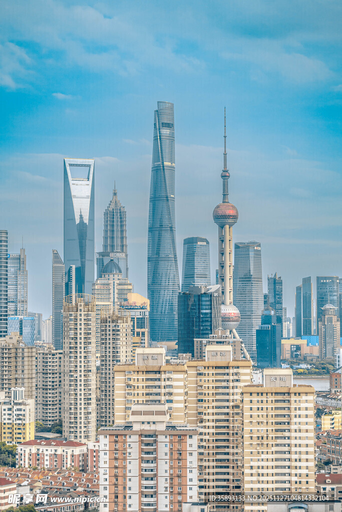 上海城市天际线壮观景象